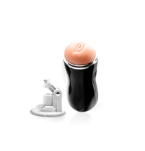 Masturbator z uchwytem i przyssawką – zestaw