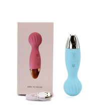 Wibrator masujący Dual Touch Mint - zestaw: urządzenie, kabel USB , opakowanie