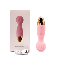 Wibrator masujący Dual Touch Pink - zestaw: urządzenie, kabel USB , opakowanie