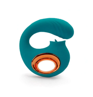Wibrator silikonowy zielony ergonomiczny z pierścieniem