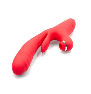 Red Desire Pro – wielotrybowy wibrator intymny króliczek, podwójna stymulacja, USB