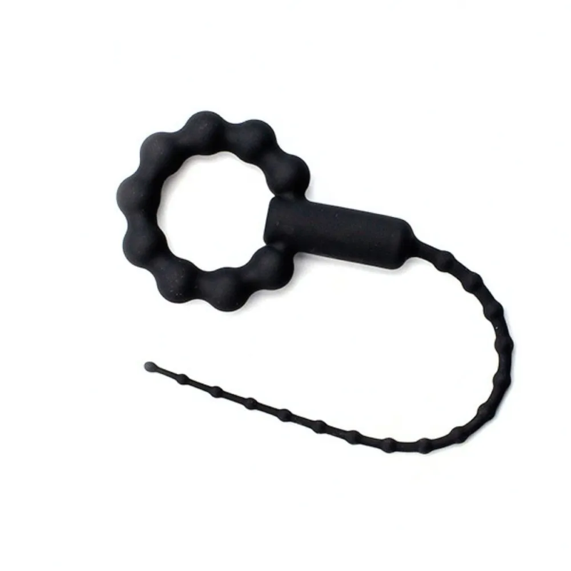 Flexi Glide Urethral Probe - silikonowa sonda do penisa z kapsułą wibracyjną i pierścieniem
