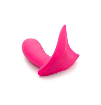 Wibrator silikonowy w pozycji leżącej – profil z wygięciem