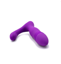 Silikonowy masażer prostaty z teksturowaną powierzchnią