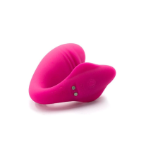 Wibrator z łukowatą końcówką dopasowaną do ciała