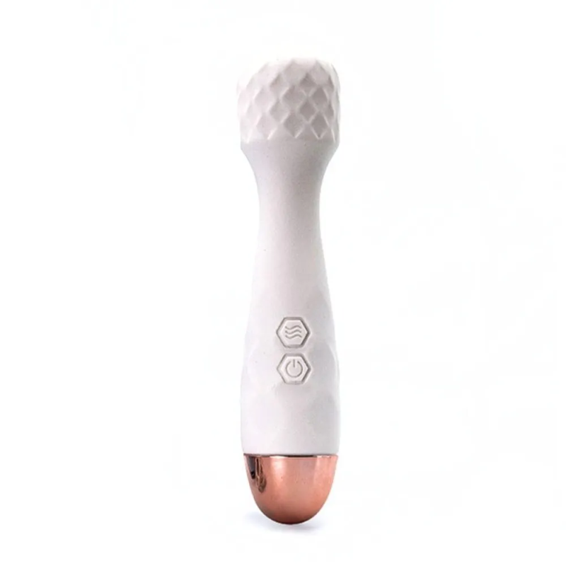 Wand Massager - silikonowy masażer do ciała z teksturowaną głowicą, USB
