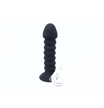 Czarny korek wibrujący z kablem USB - zestaw
